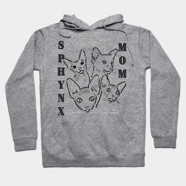 Sphynx Cat Mom Hoodie by DAZu